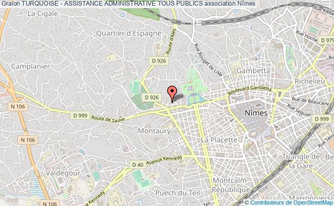 plan association Turquoise - Assistance Administrative Tous Publics Nîmes