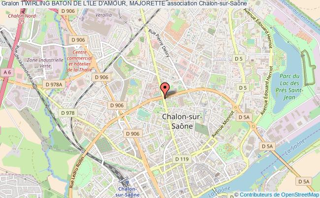 plan association Twirling Baton De L'ile D'amour, Majorette Chalon-sur-Saône