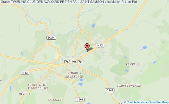 plan association Twirling Club Des Avaloirs-prÉ En Pail-saint Samson Pré-en-Pail-Saint-Samson