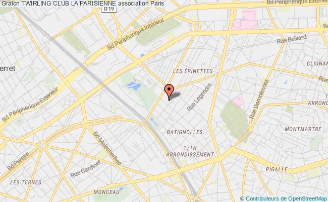 plan association Twirling Club La Parisienne Paris