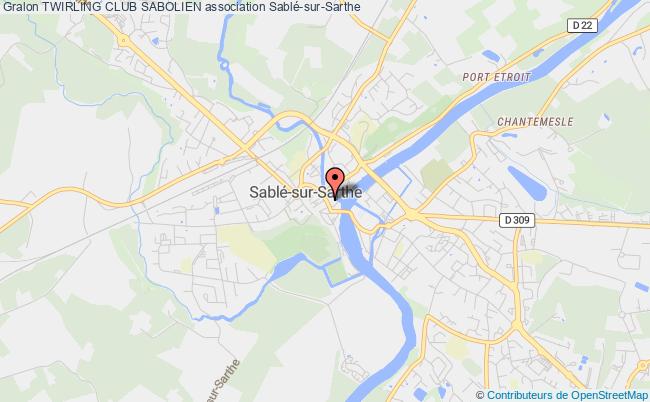 plan association Twirling Club Sabolien Sablé-sur-Sarthe