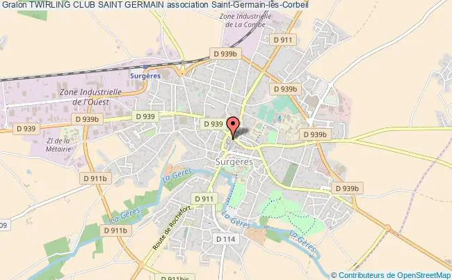plan association Twirling Club Saint Germain Saint-Germain-lès-Corbeil