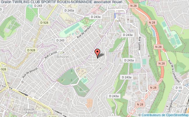 plan association Twirling Club Sportif Rouen-normandie Rouen