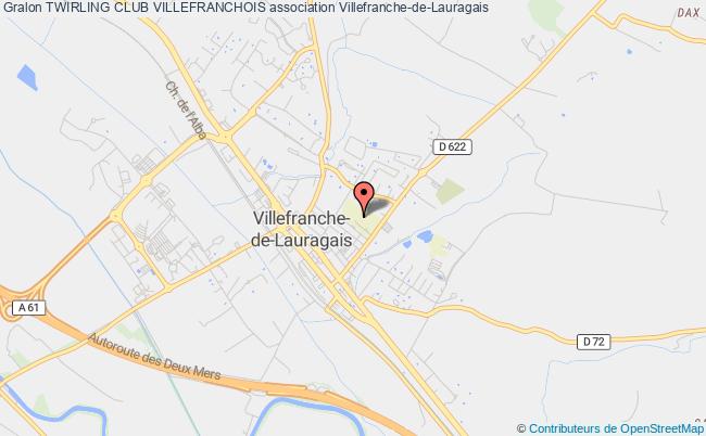 plan association Twirling Club Villefranchois Villefranche-de-Lauragais