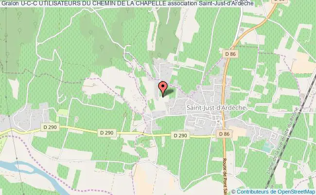 plan association U-c-c Utilisateurs Du Chemin De La Chapelle Saint-Just-d'Ardèche