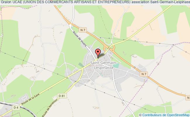 plan association Ucae (union Des Commercants Artisans Et Entrepreneurs) Saint-Germain-Lespinasse