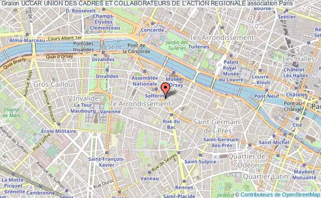 plan association Uccar Union Des Cadres Et Collaborateurs De L'action Regionale Paris