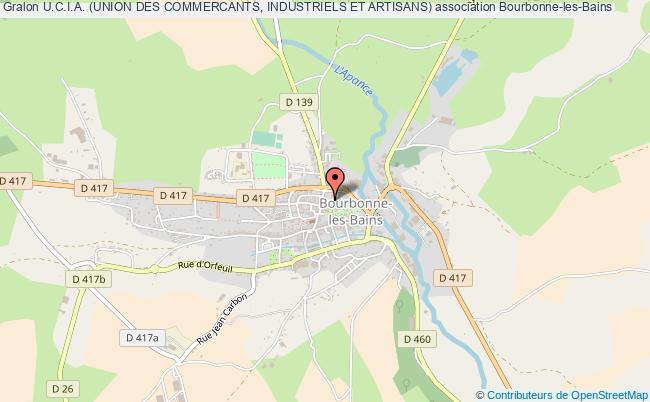plan association U.c.i.a. (union Des Commercants, Industriels Et Artisans) Bourbonne-les-Bains