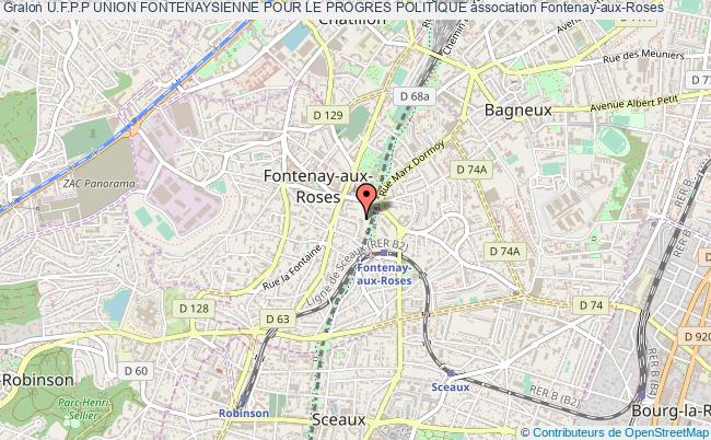 plan association U.f.p.p Union Fontenaysienne Pour Le Progres Politique Fontenay-aux-Roses
