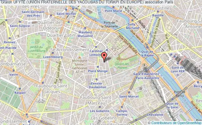 plan association Ufyte (union Fraternelle Des Yacoubas Du Tonkpi En Europe) Paris