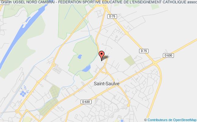 plan association Ugsel Nord Cambrai - Federation Sportive Educative De L'enseignement Catholique Saint-Saulve