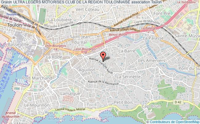 plan association Ultra Legers Motorises Club De La Region Toulonnaise Toulon