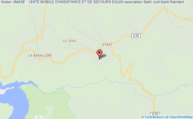 plan association Umase - UnitÉ Mobile D'assistance Et De Secours Equin Saint-Just-Saint-Rambert