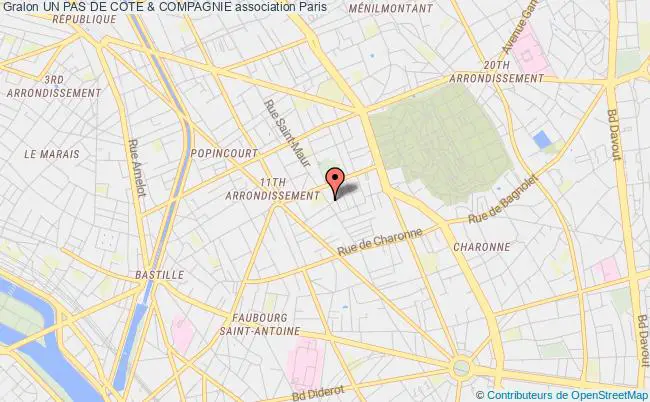 plan association Un Pas De Cote & Compagnie Paris
