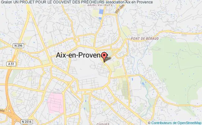 plan association Un Projet Pour Le Couvent Des PrÊcheurs Aix-en-Provence