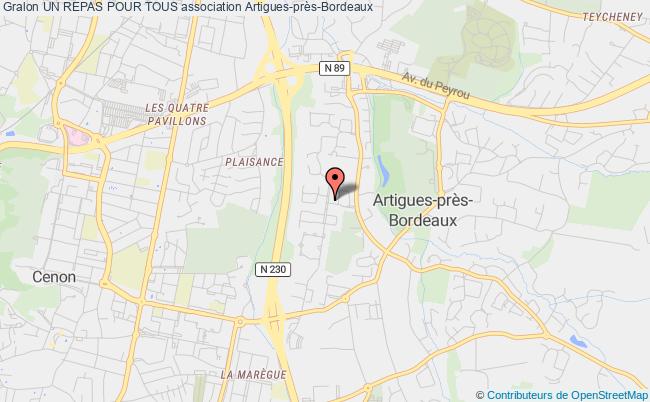 plan association Un Repas Pour Tous Artigues-près-Bordeaux
