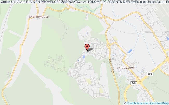 plan association U.n.a.a.p.e. Aix En Provence - Association Autonome De Parents D?ÉlÈves Aix-en-Provence