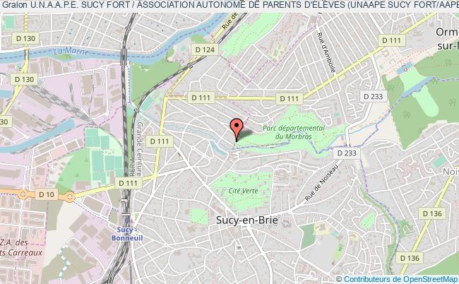 plan association U.n.a.a.p.e. Sucy Fort / Association Autonome De Parents D'ÉlÈves (unaape Sucy Fort/aape) Sucy-en-Brie