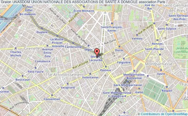 plan association Unasdom Union Nationale Des Associations De SantÉ À Domicile Paris