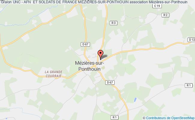 plan association Unc - Afn  Et Soldats De France MÉziÈres-sur-ponthouin Mézières-sur-Ponthouin