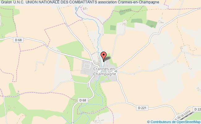 plan association U.n.c. Union Nationale Des Combattants Crannes-en-Champagne
