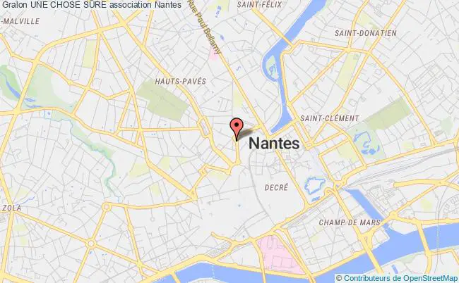 plan association Une Chose SÛre Nantes