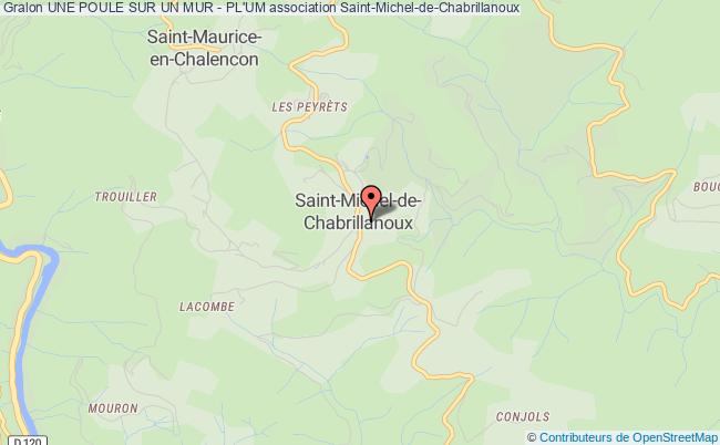 plan association Une Poule Sur Un Mur - Pl'um Saint-Michel-de-Chabrillanoux