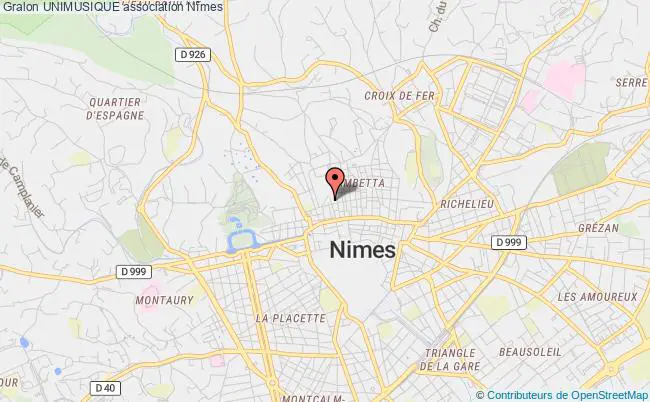 plan association Unimusique Nîmes