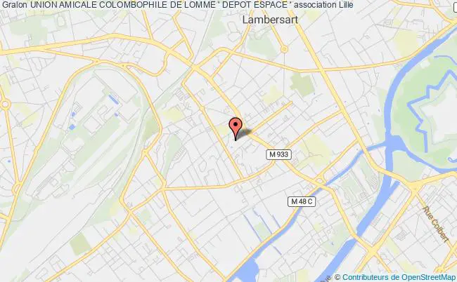 plan association Union Amicale Colombophile De Lomme ' Depot Espace ' Lille