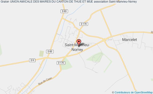 plan association Union Amicale Des Maires Du Canton De Thue Et Mue Saint-Manvieu-Norrey