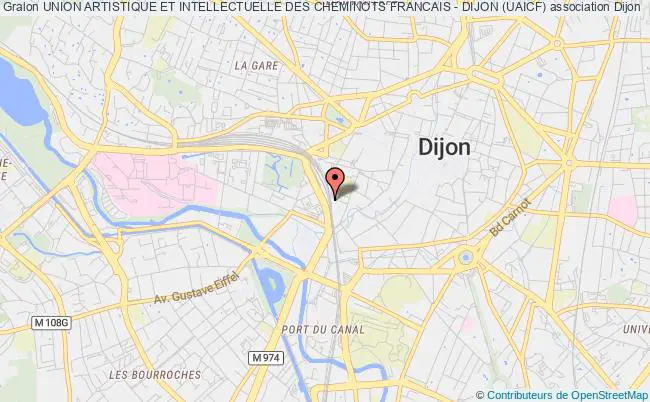 plan association Union Artistique Et Intellectuelle Des Cheminots Francais - Dijon (uaicf) Dijon