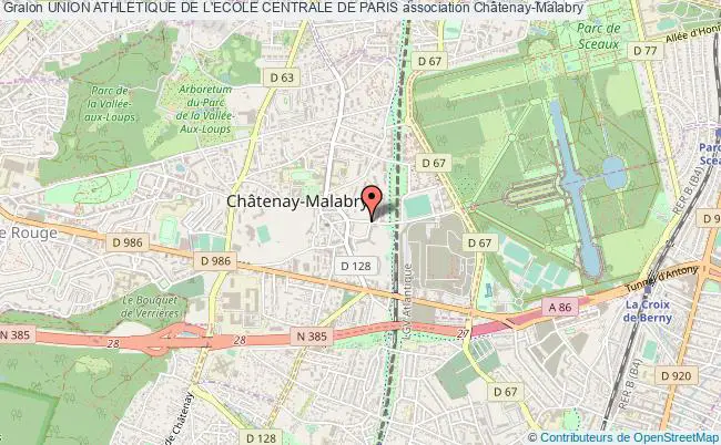 plan association Union Athletique De L'ecole Centrale De Paris Châtenay-Malabry