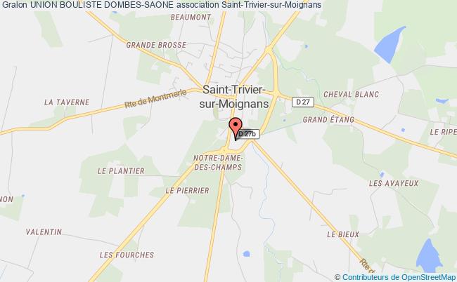 plan association Union Bouliste Dombes-saone Saint-Trivier-sur-Moignans