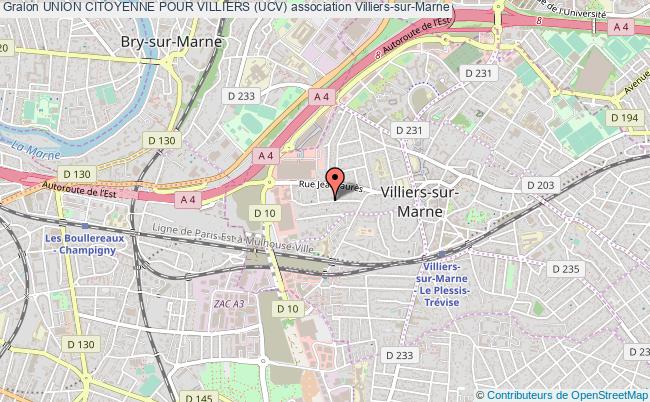 plan association Union Citoyenne Pour Villiers (ucv) Villiers-sur-Marne
