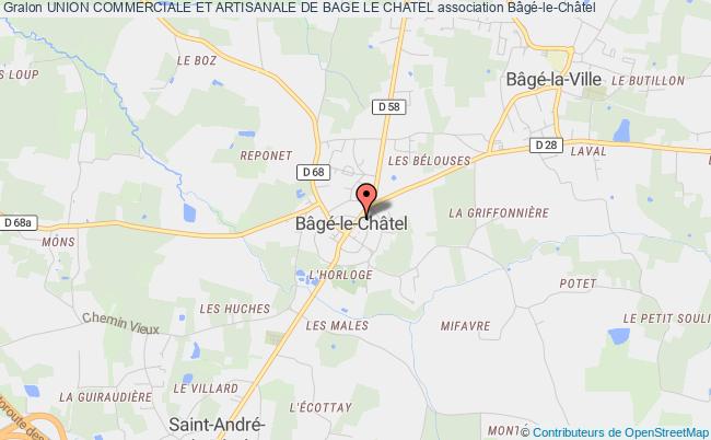 plan association Union Commerciale Et Artisanale De Bage Le Chatel Bâgé-le-Châtel