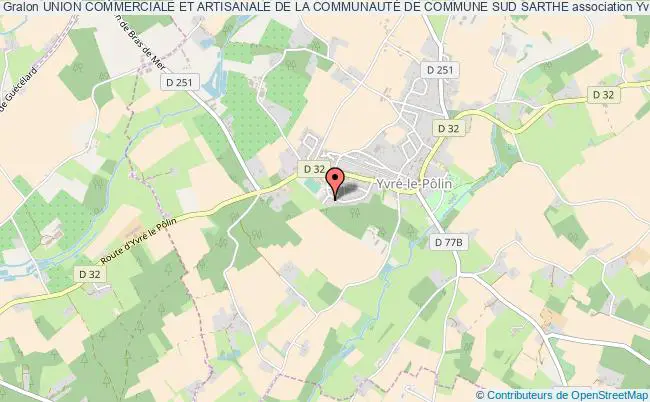 plan association Union Commerciale Et Artisanale De La CommunautÉ De Commune Sud Sarthe Yvré-le-Pôlin