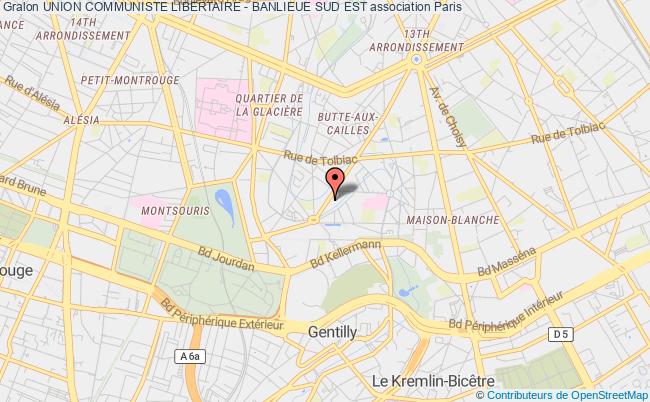 plan association Union Communiste Libertaire - Banlieue Sud Est Paris