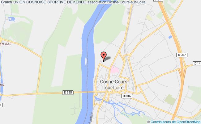 plan association Union Cosnoise Sportive De Kendo Cosne-Cours-sur-Loire