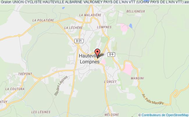 plan association Union Cycliste Hauteville Albarine Valromey Pays De L'ain Vtt (uchav Pays De L'ain Vtt) Hauteville-Lompnes