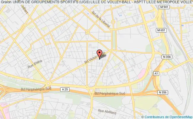 plan association Union De Groupements Sportifs (ugs) Lille Uc Volley-ball - Asptt Lille Metropole Volley-ball - Vbc Wattignies Lille