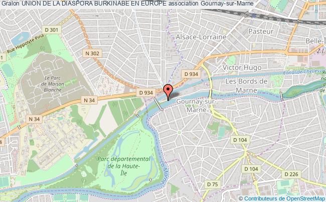 plan association Union De La Diaspora Burkinabe En Europe Gournay-sur-Marne