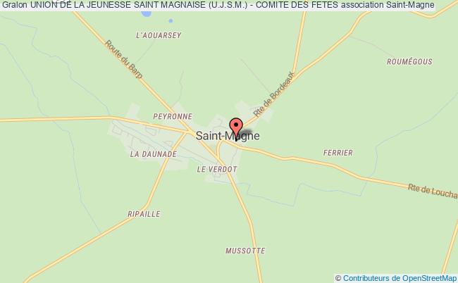 plan association Union De La Jeunesse Saint Magnaise (u.j.s.m.) - Comite Des Fetes Saint-Magne