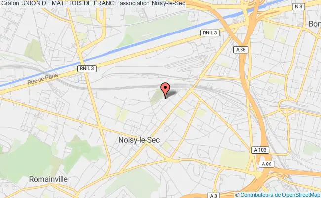 plan association Union De Matetois De France Noisy-le-Sec