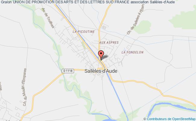 plan association Union De Promotion Des Arts Et Des Lettres Sud France Sallèles-d'Aude
