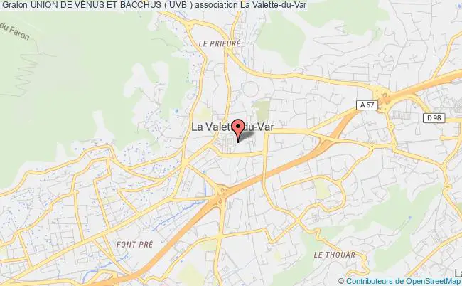 plan association Union De VÉnus Et Bacchus ( Uvb ) La Valette-du-Var