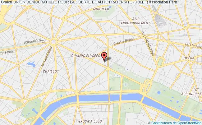 plan association Union Democratique Pour La Liberte Egalite Fraternite (udlef) Paris