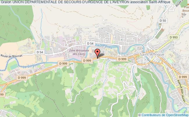 plan association Union Departementale De Secours D'urgence De L'aveyron Saint-Affrique