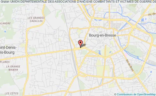 plan association Union Departementale Des Associations D'anciens Combattants Et Victimes De Guerre De L'ain (u.d.a.c.) Bourg-en-Bresse
