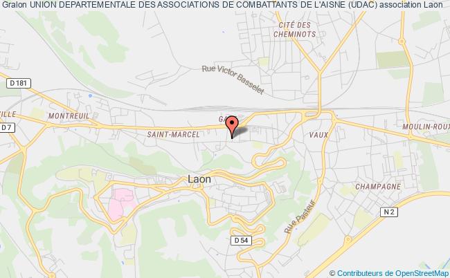 plan association Union Departementale Des Associations De Combattants De L'aisne (udac) Laon