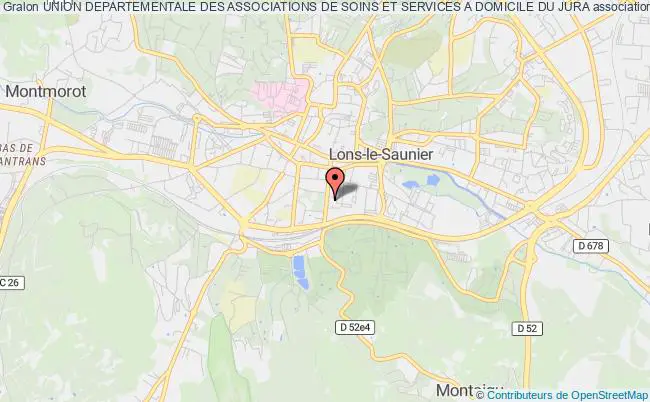 plan association Union Departementale Des Associations De Soins Et Services A Domicile Du Jura Lons-le-Saunier